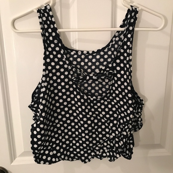 Navy polka dot tank - Picture 2 of 3